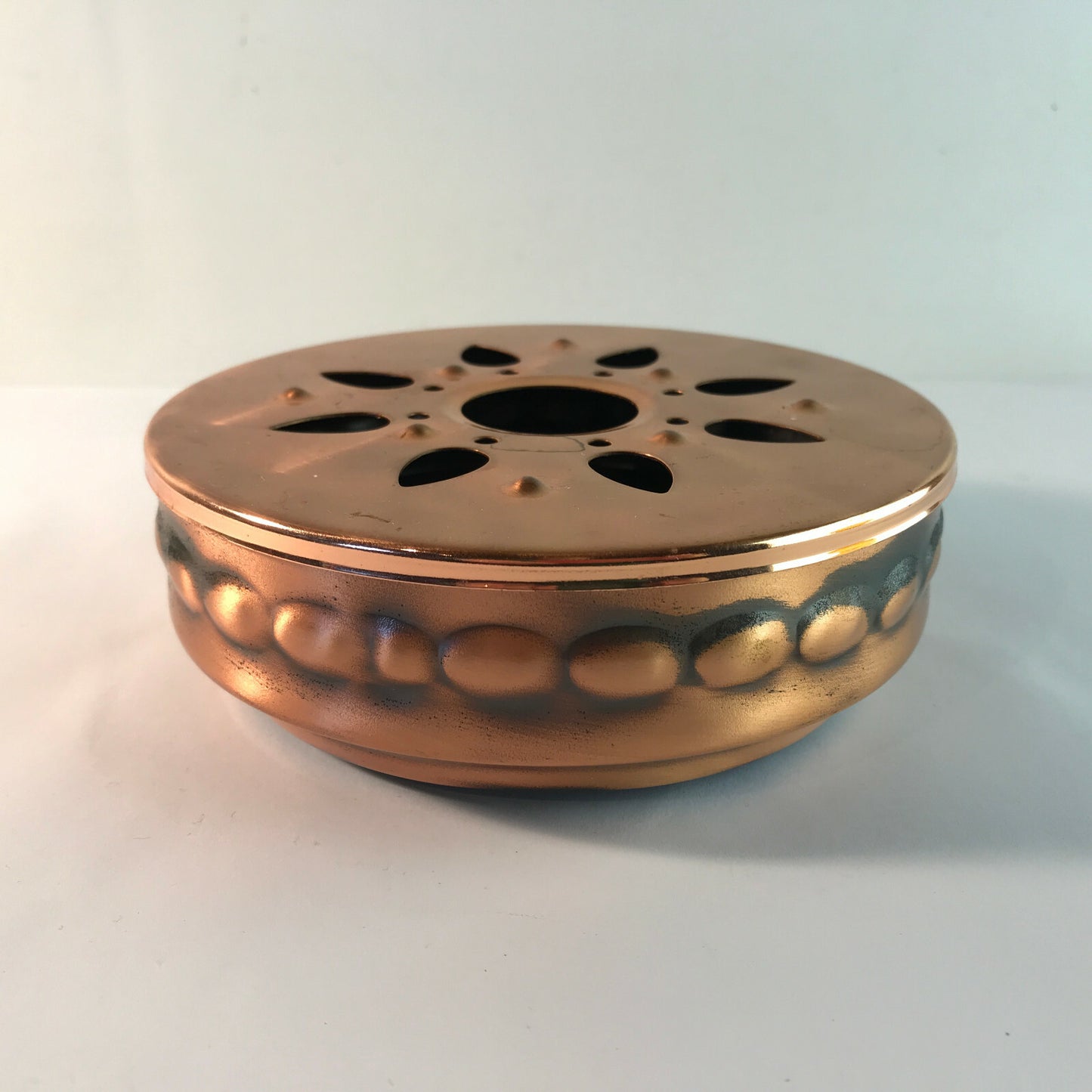 Stövchen Kupfer Vintage 50er 60er MID CENTURY Rechaud 14,5 cm Metall Deko