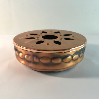 Stövchen Kupfer Vintage 50er 60er MID CENTURY Rechaud 14,5 cm Metall Deko