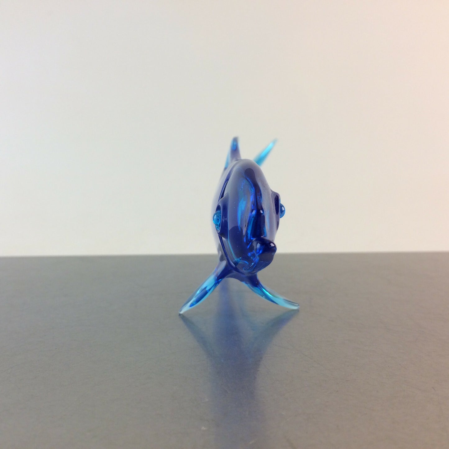 Glasfisch türkis blau L 19  cm Fisch  Glas Vintage Dekoration Deko