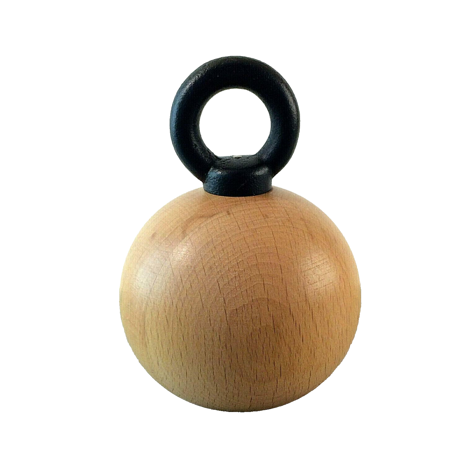 Salzmühle aus Holz 11,5 cm Eisen Gusseisen Griff