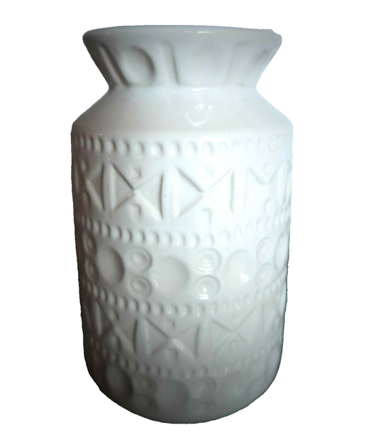 BAY Vase Nr. 603 / 14 BODO MANS weiß H 14,3 cm 60er WGP Pottery Dekoration