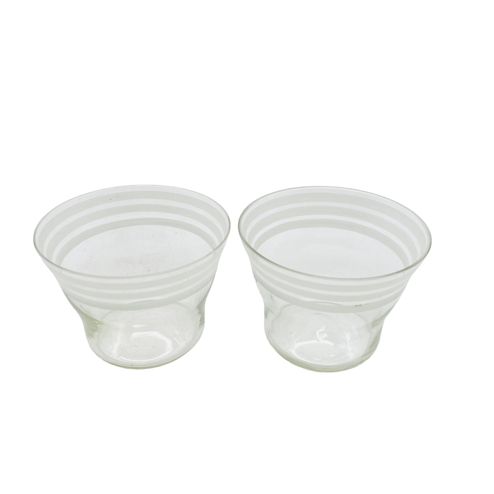 Teegläser für Halter 50er 60er Vintage MID CENTURY Teetassen Glas Set Satinato