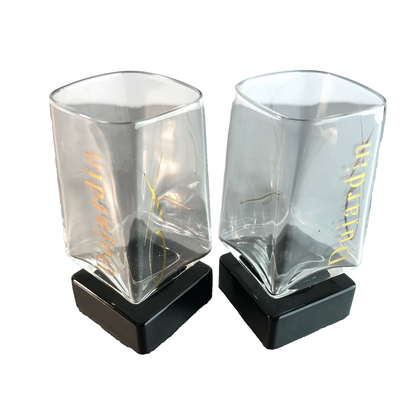 Dujardin Likörgläser Schnapsgläser Gläser - 2er Set - 9,8 cm schwarz gold