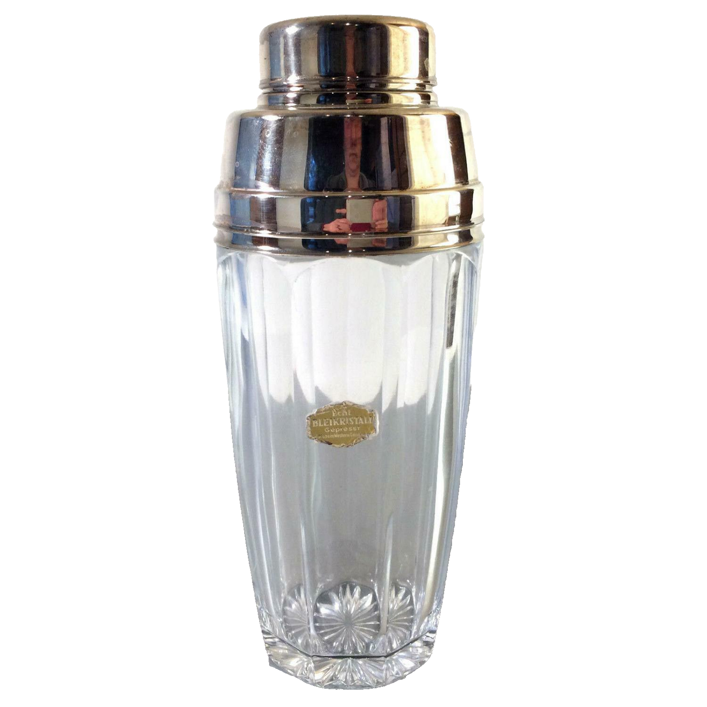 SHAKER Cocktailshaker Glas H 20,5 cm Pressglas 60er 70er