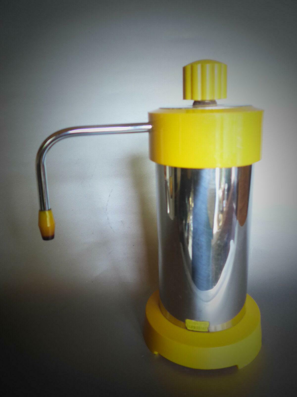 Velox Ferrara PATENT Espressokocher gelb elektr.  70er Italy 5 Tassen