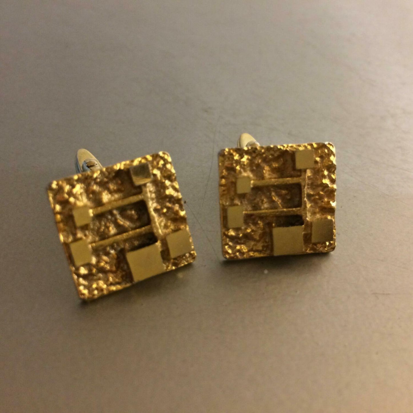MANSCHETTENKNÖPFE 50er 60er 70er Manschetten Gold farben