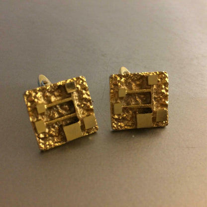 MANSCHETTENKNÖPFE 50er 60er 70er Manschetten Gold farben