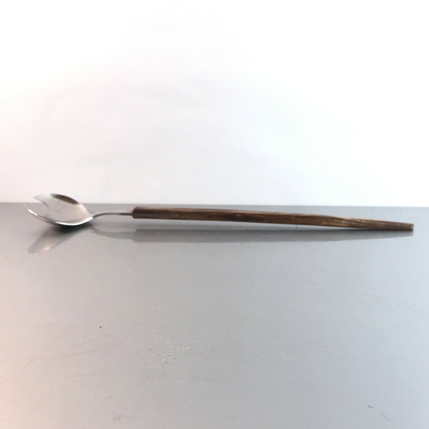 Vintage Löffel Salatbesteck Aufgebelöffel Holz 50er 60er MID CENTURY 34cm