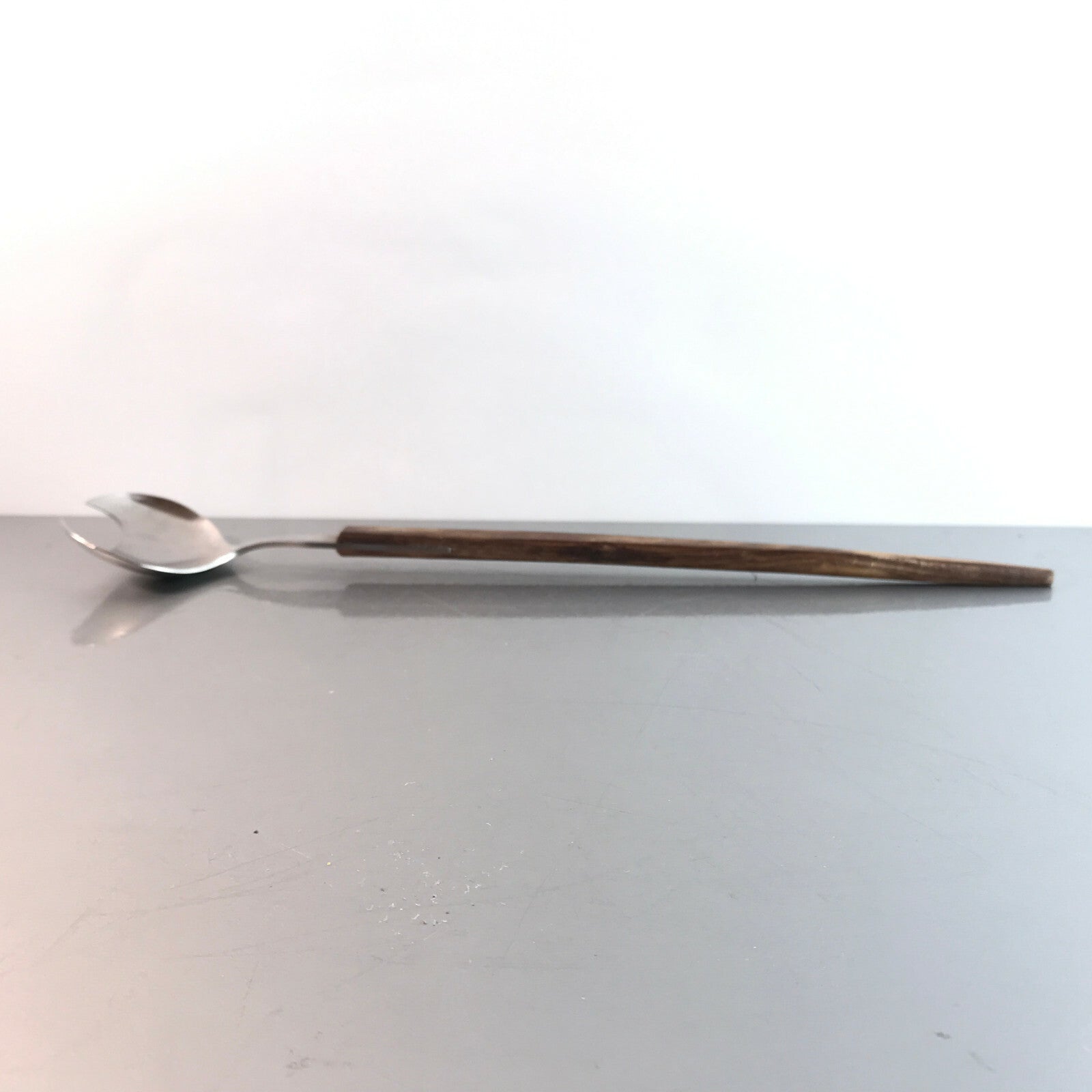 Vintage Löffel Salatbesteck Aufgebelöffel Holz 50er 60er MID CENTURY 34cm