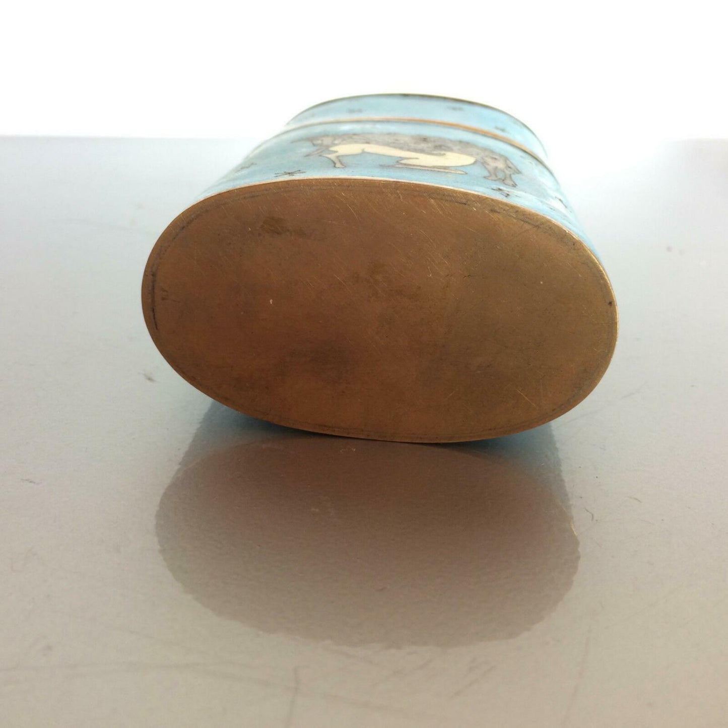 Käthe RUCKENBROD Deckeldose  Cloisonne Email  Dose Emaille 50er 60er