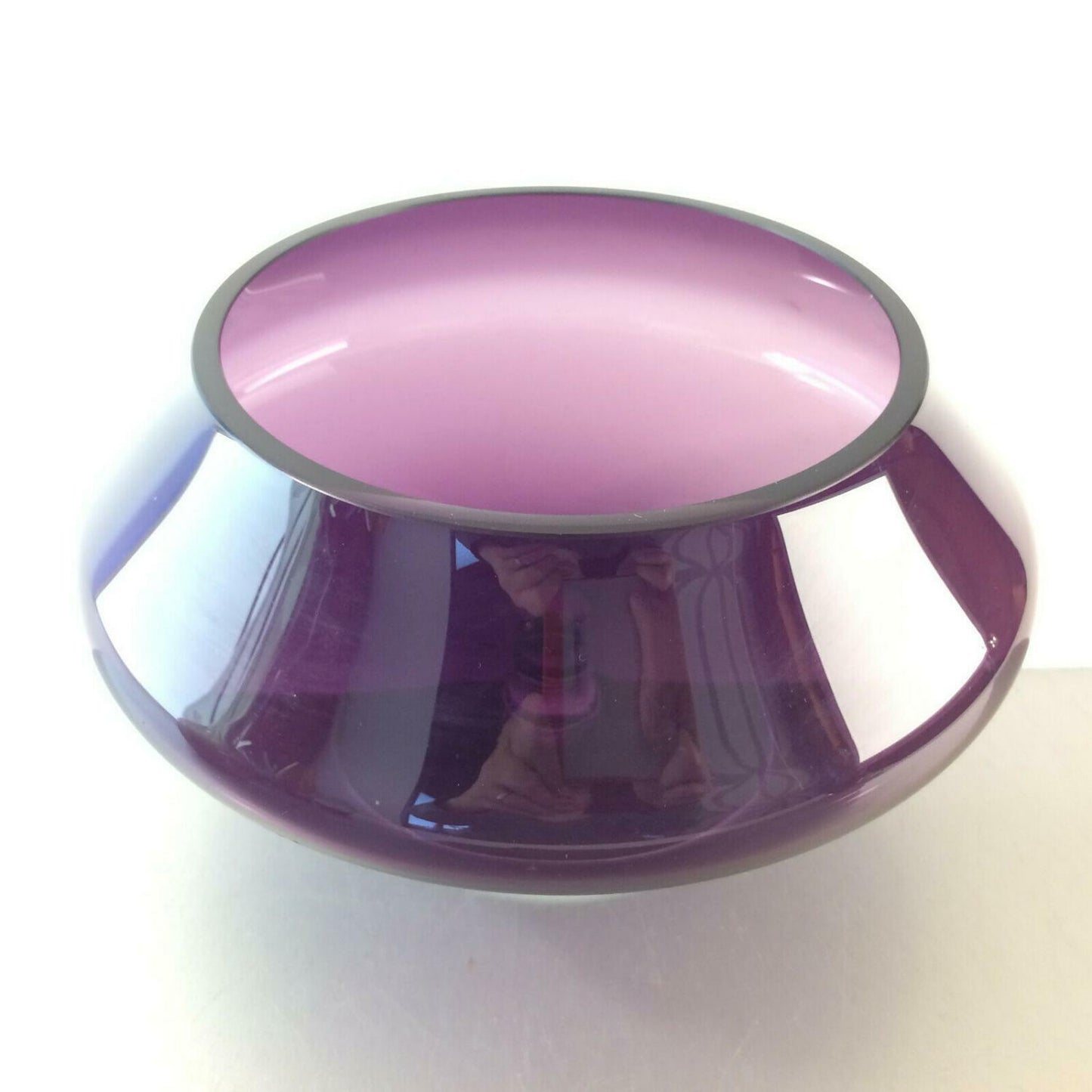 Aufsatz Glas VIOLETT lila 50er 60er Schale Schüssel Schale H 12 cm