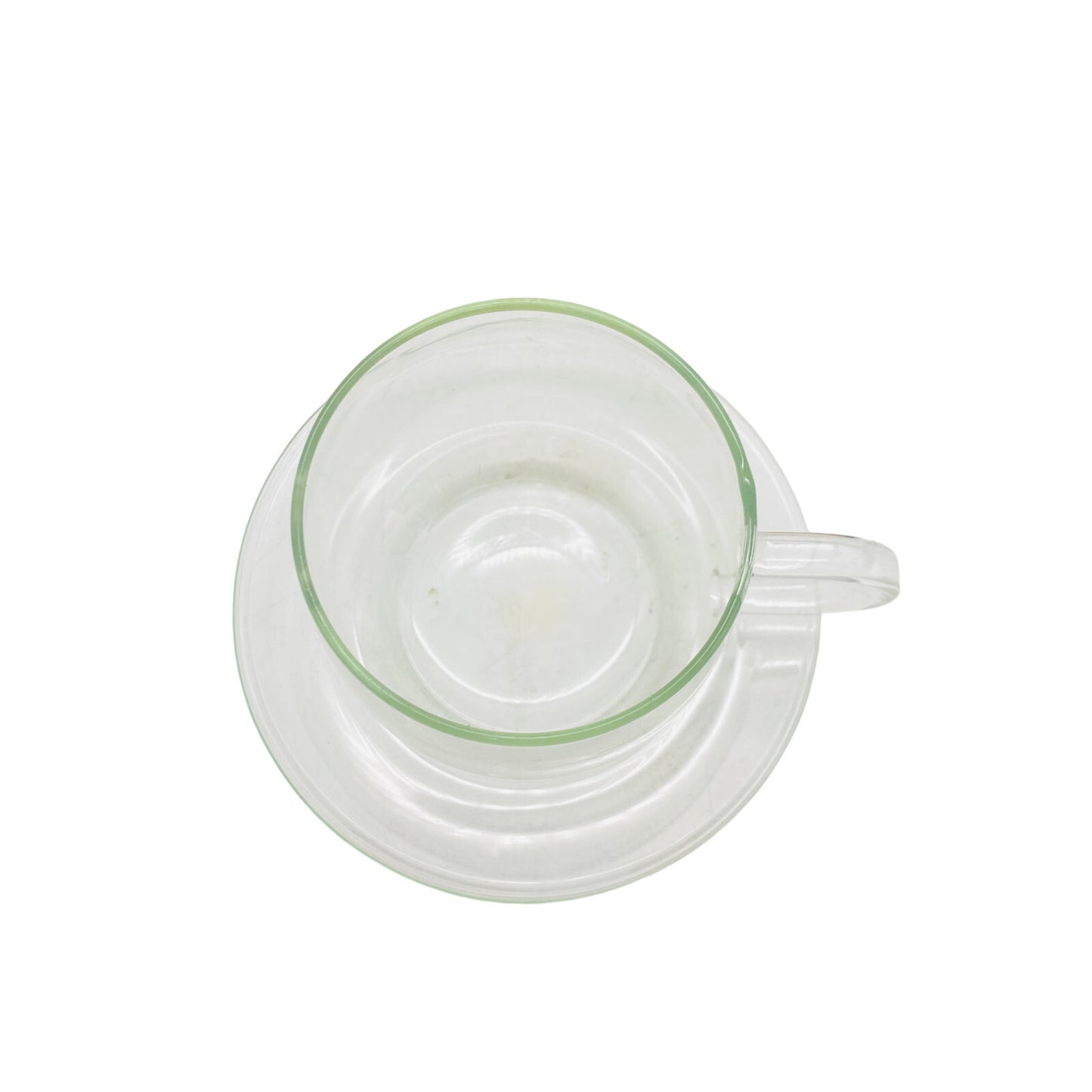 Glastasse H 7 cm mit Untertasse Glas Tasse mit Unterer Teetasse