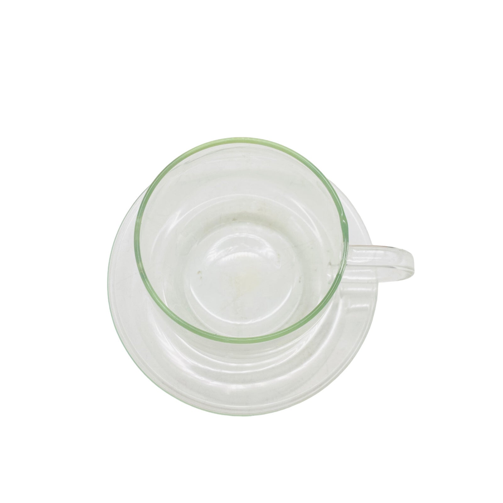 Glastasse H 7 cm mit Untertasse Glas Tasse mit Unterer Teetasse