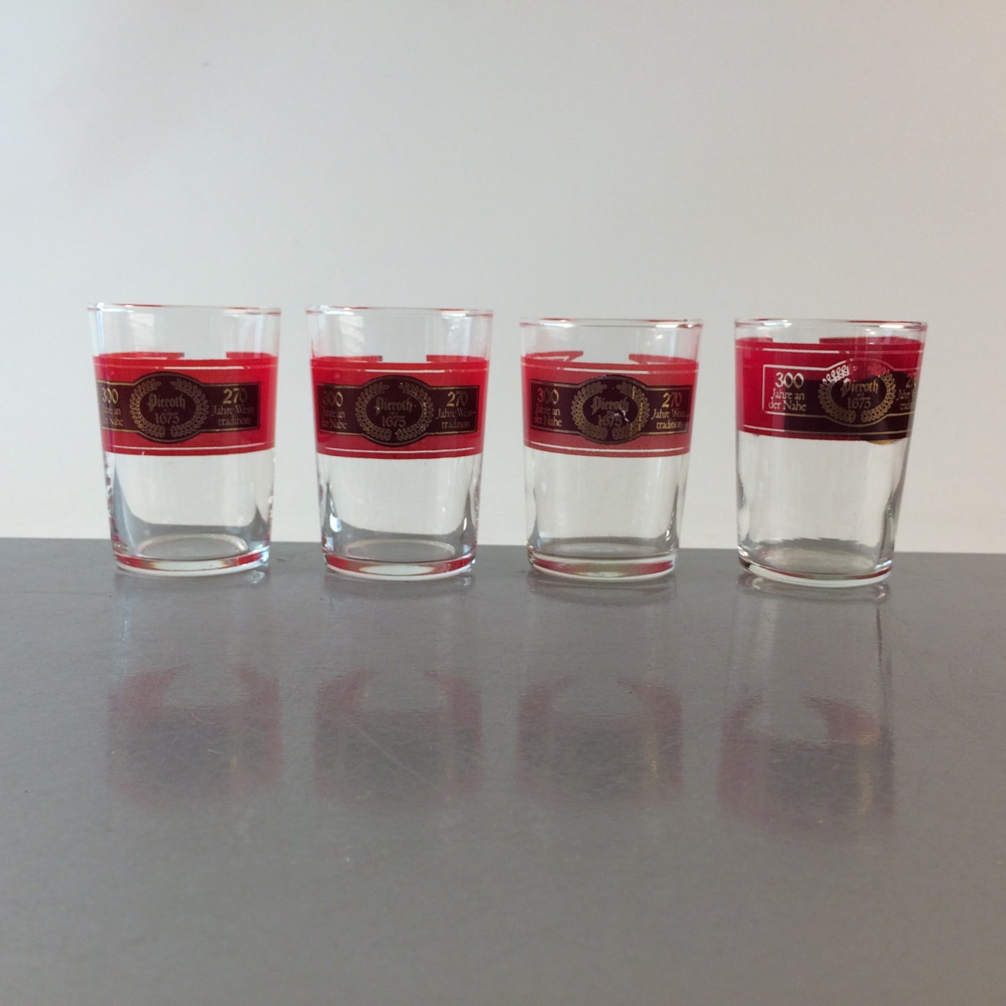 PIEROTH Glas Weingläser 7 - 4er Set - Probiergläser 300 Jahre an der Nahe