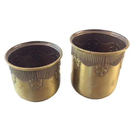 WMF Art Déco Becher 30er 40er 50er VINTAGE Messing 7 cm Straußenmarke