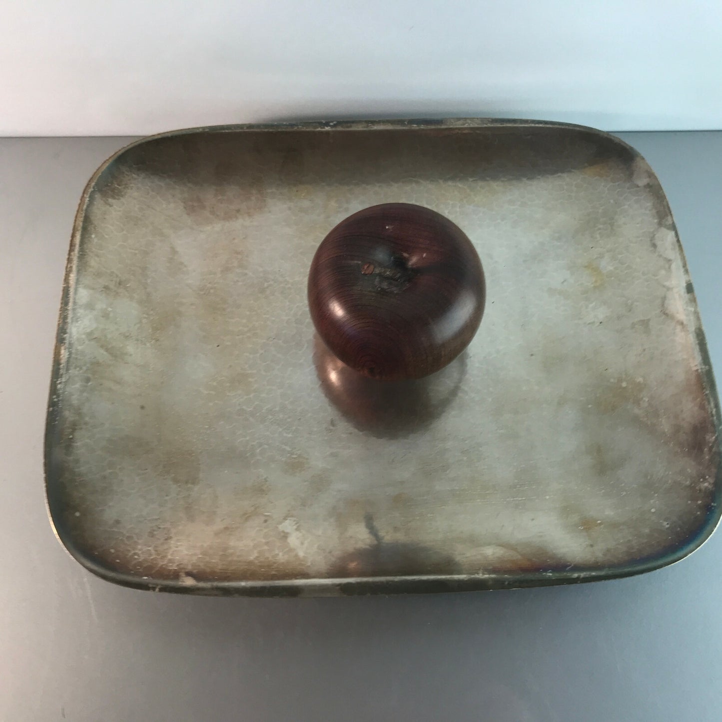 WMF Schale 20er Ablage Platte Hammerschlag D 32,5 cm versilbert Art Déco 