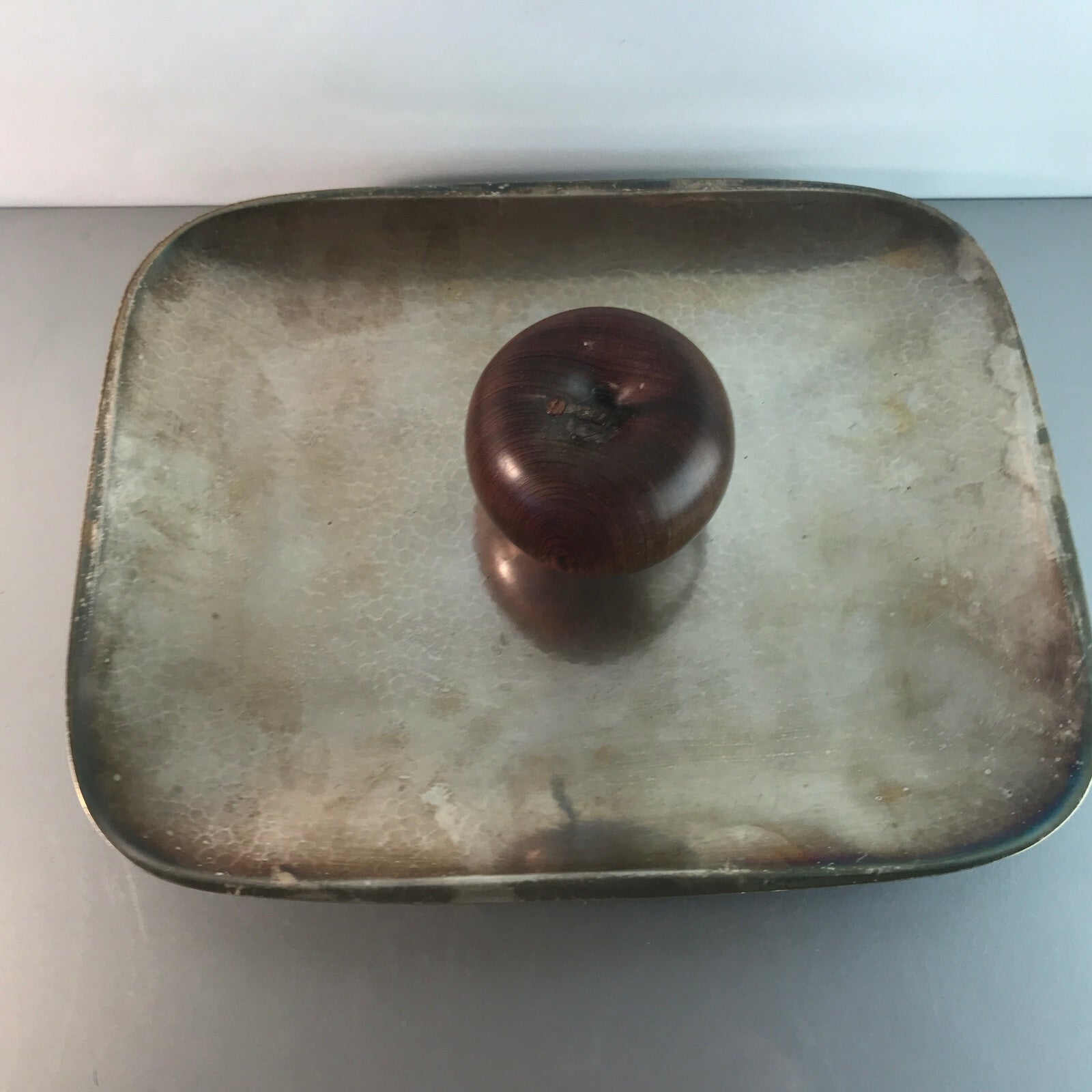 WMF Schale 20er Ablage Platte Hammerschlag D 32,5 cm versilbert Art Déco 