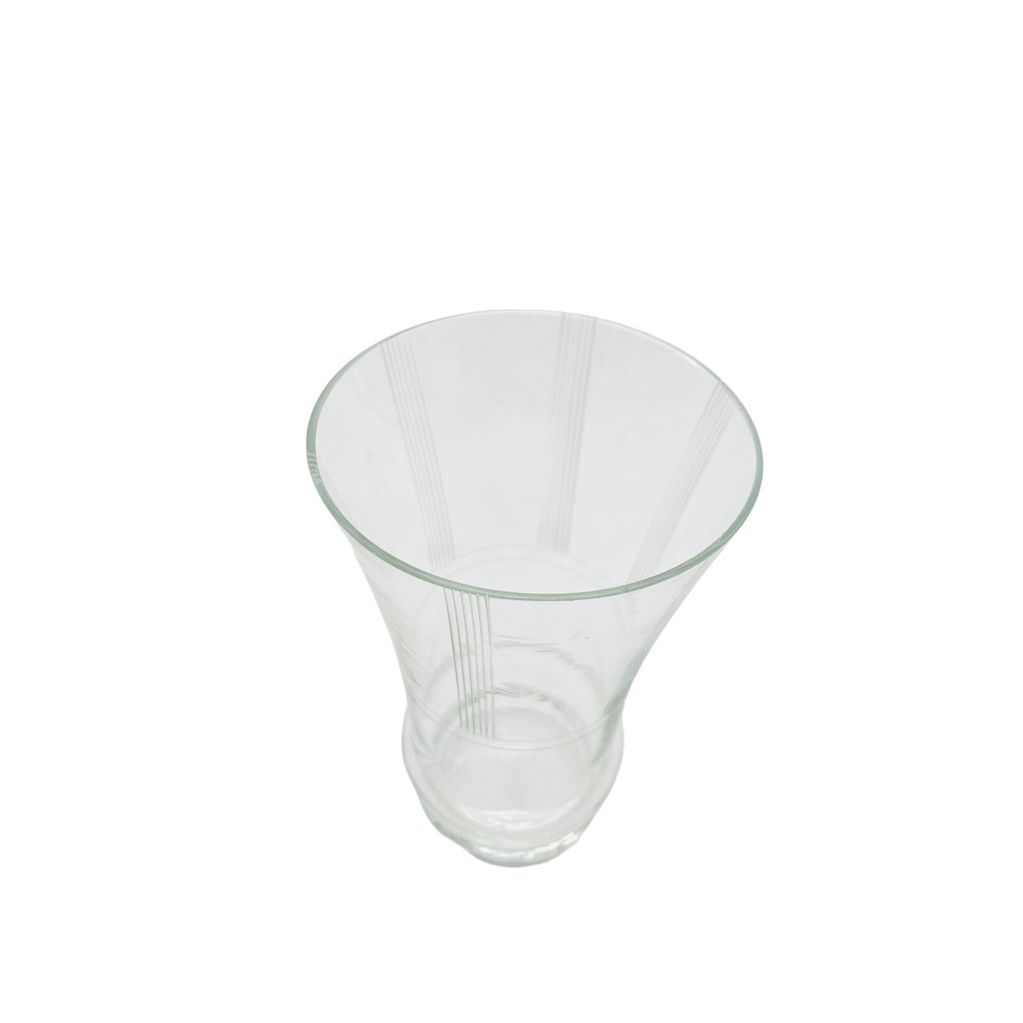 Wasserglas 10,2 cm beschliffen Rauten Schliff 50er 60er Glas (Einzelglas)