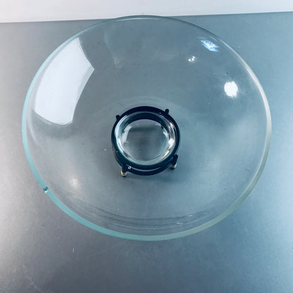 VINTAGE Schale 50er 60er MID CENTURY auf Halter Schüssel D 21 cm Glas