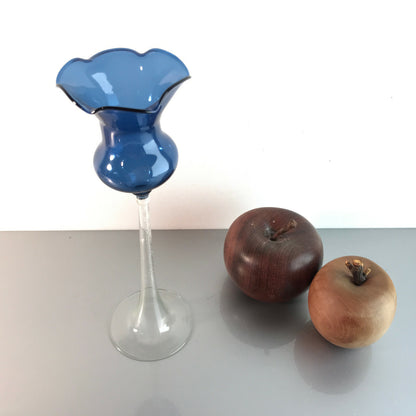 Lauscher Vintage Vase Kerzenhalter 50er 60er 20,5 cm MID CENTURY blau
