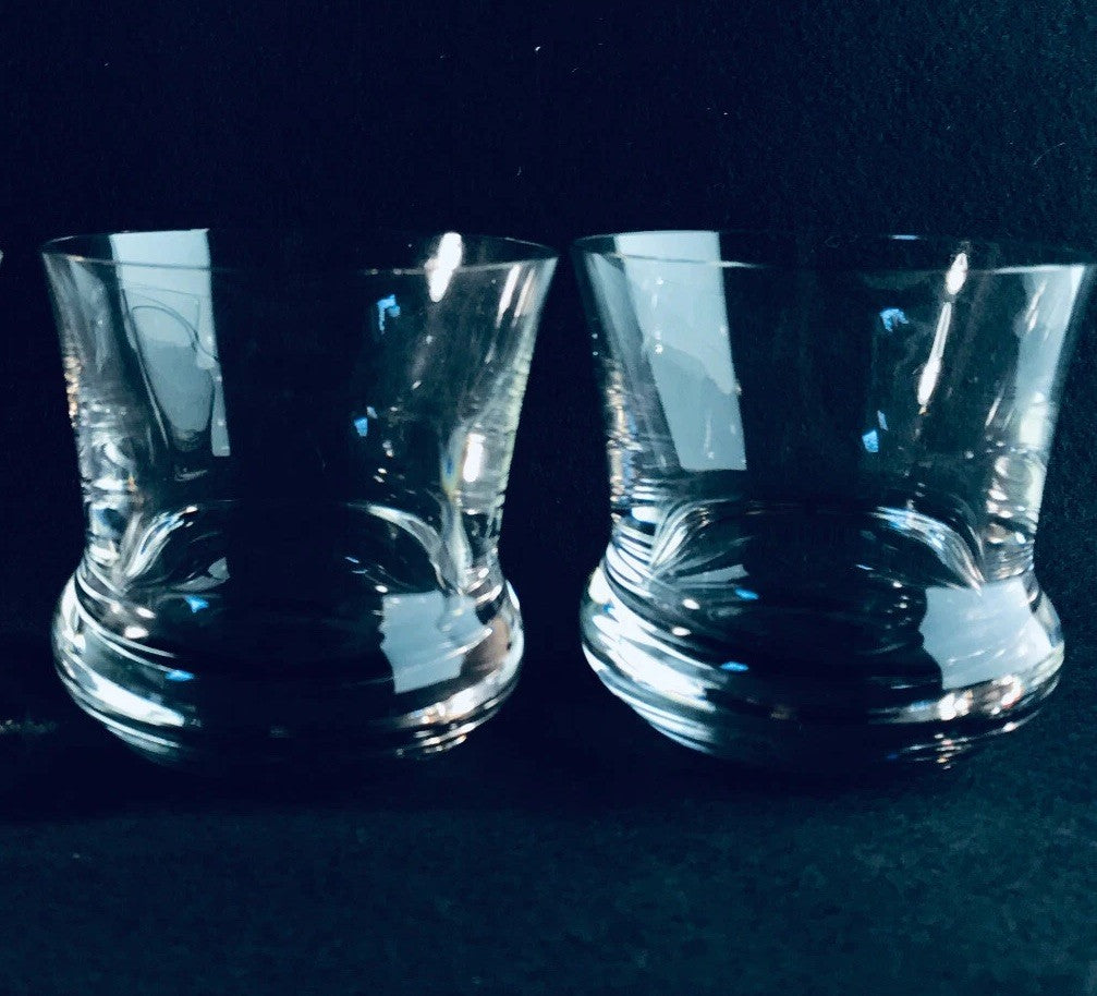 Gläser 2er Set Wassergläser Trinkgläser H 7,8 cm schwerer Fuß