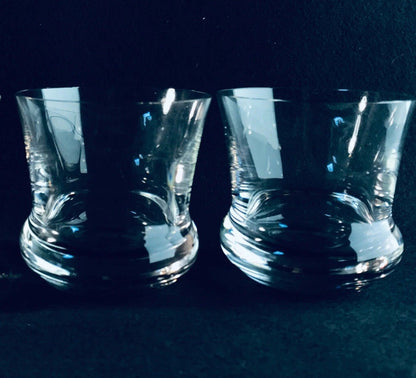 Gläser 2er Set Wassergläser Trinkgläser H 7,8 cm schwerer Fuß