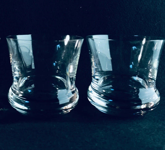 Gläser 2er Set Wassergläser Trinkgläser H 7,8 cm schwerer Fuß