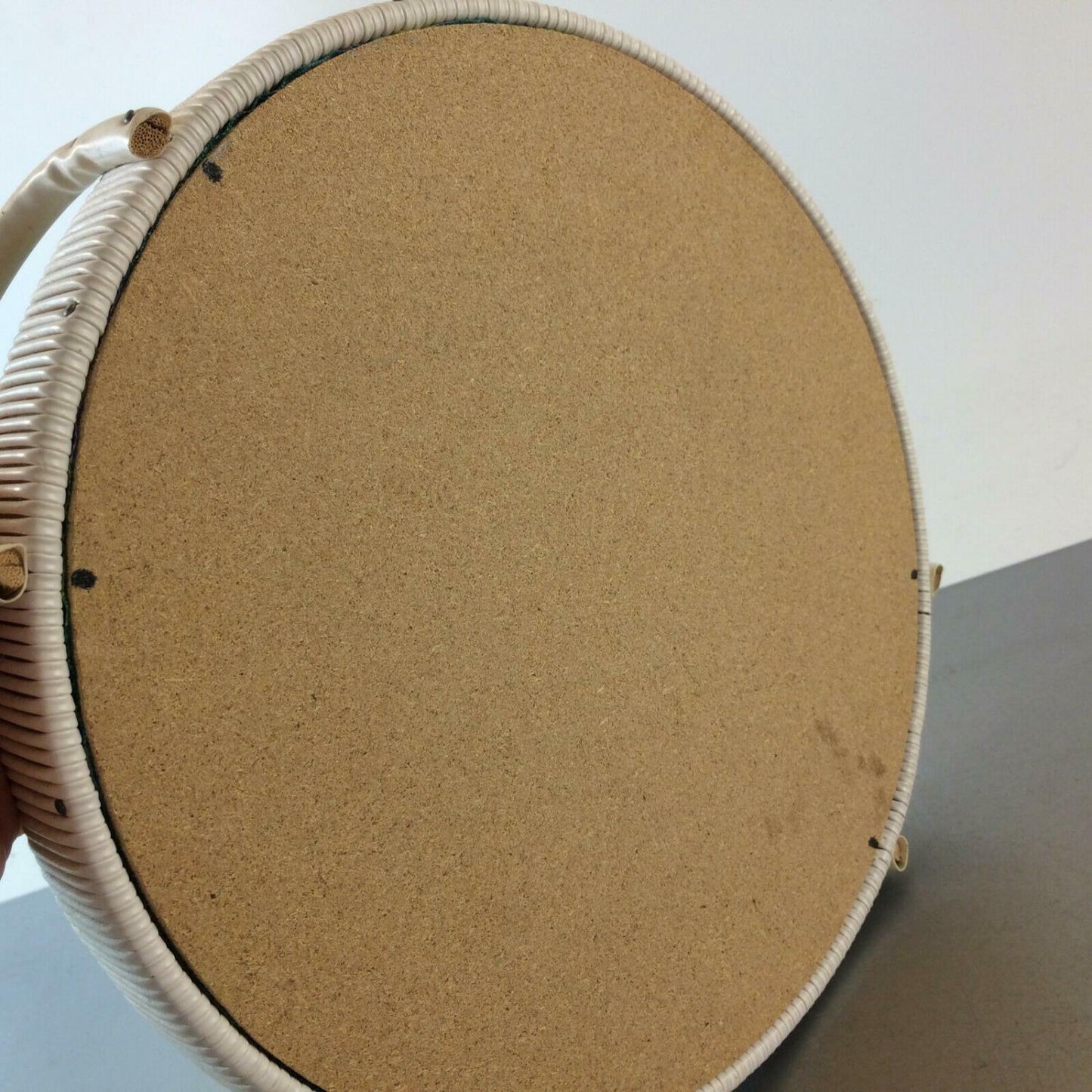 Tablett ANRICHTE 60er 70er D 25 cm Vintage Blumen 