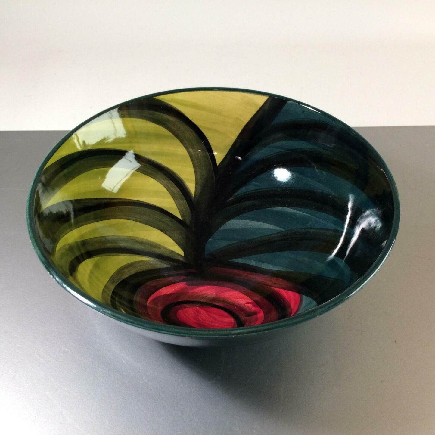 Stützel & Sachs AALEN Handgemalt Schale Schüssel 21,7 cm 60er Vintage