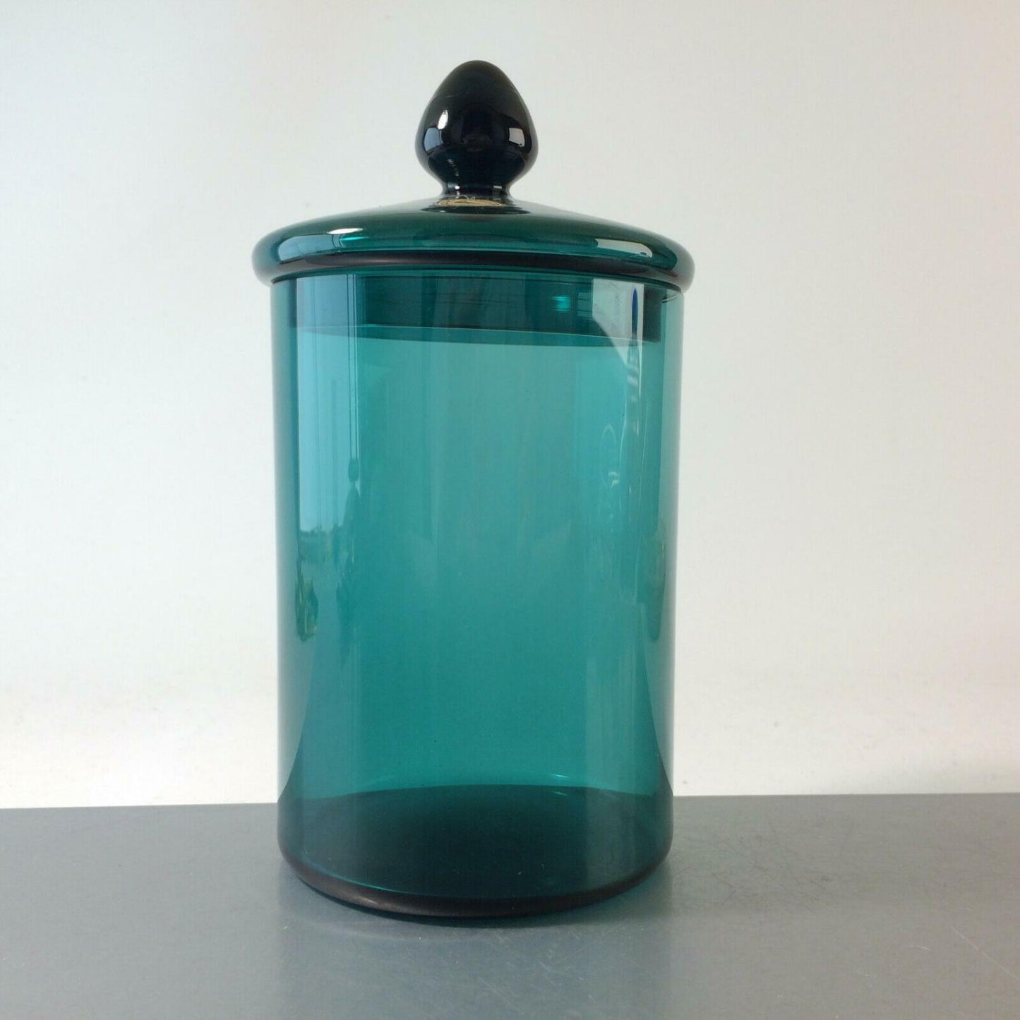 TAUBE & Füger Dose 50er 60er GLAS Glasdeckel Deckeldose H 16,5 cm