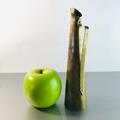 Messing Vase 50er 60er Vintage 18 cm MID CENTURY Henkelvase