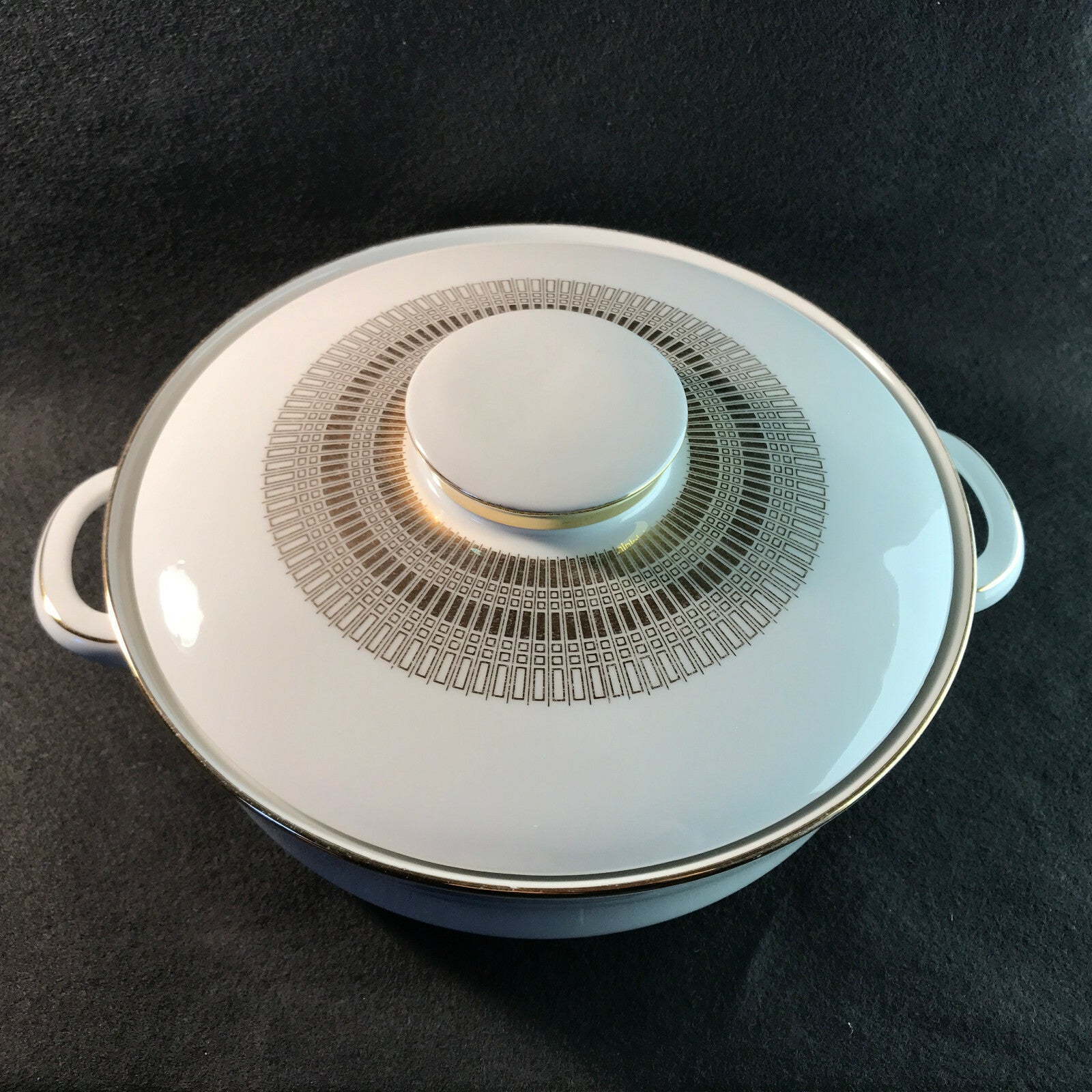 ESCHENBACH Porzellan BAVARIA Schüssel Schale 22 cm Goldrand Deckel