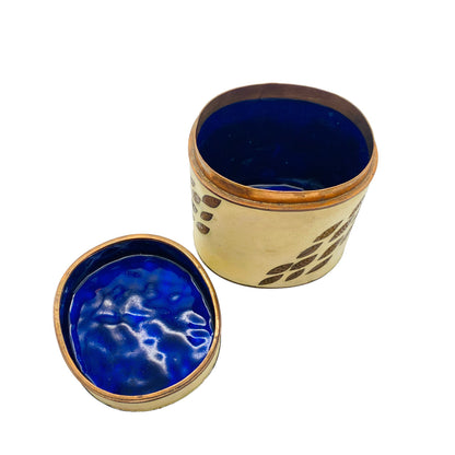 Käthe RUCKENBROD Emaille Deckeldose Dose 50er Stegemaille Cloisonne (sign.)