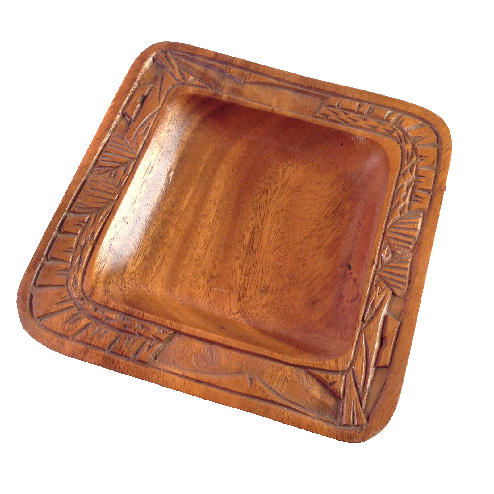 HOLZSCHALE D 26 cm Schale Schüssel Vintage 50er 60er Ornamente Muster