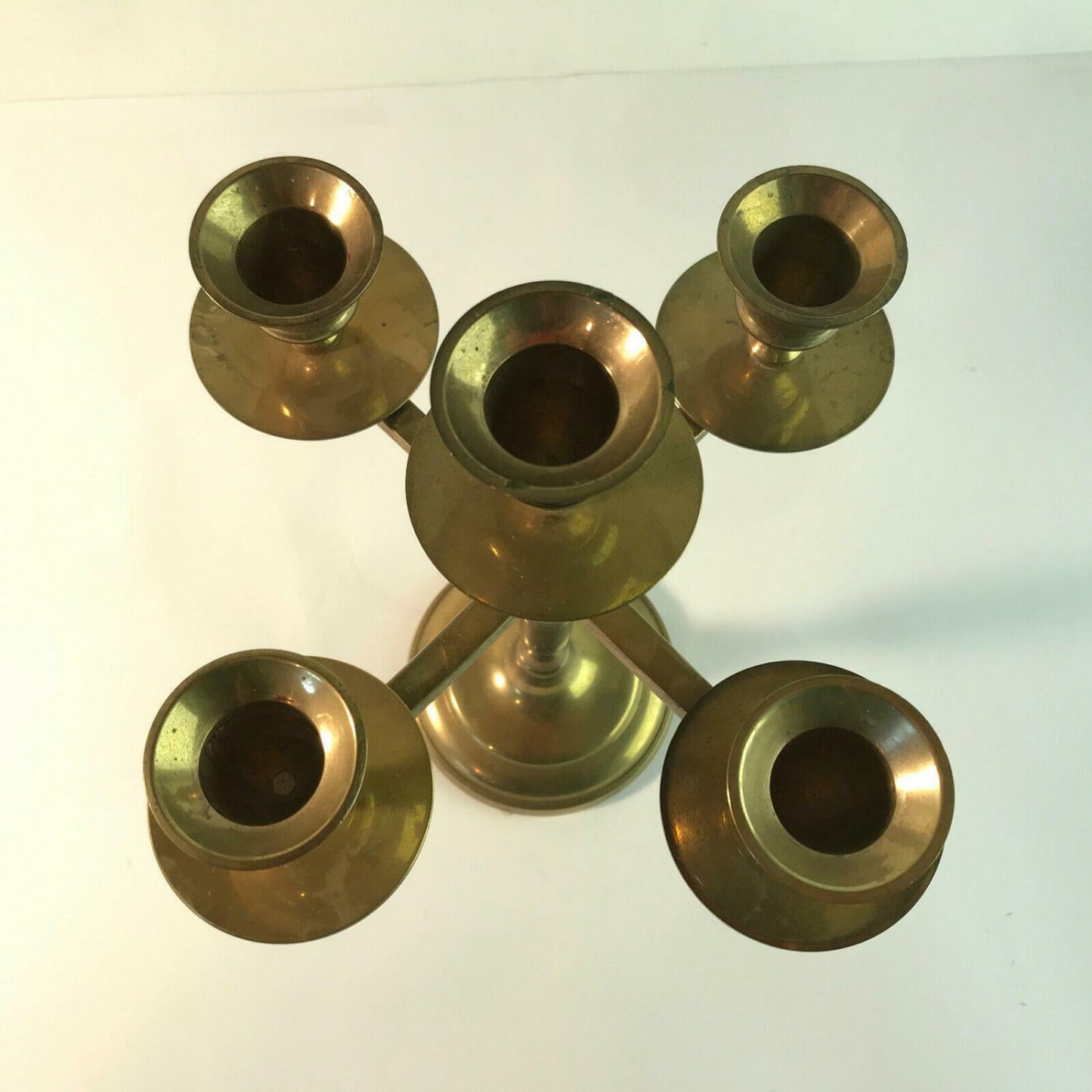 Kronleuchter Kerzenständer MESSING Kerzenhalter mit H 20 cm 60er Vintage