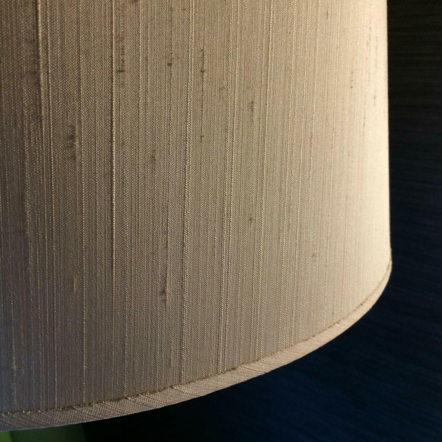 Lampenfuß Leuchte Glas grün ITALY 29 cm + SCHIRM 50er 60er 70er Lampe 