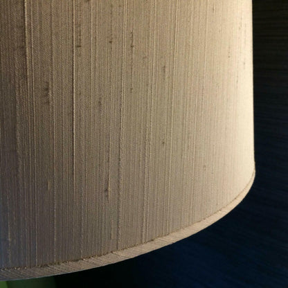 Lampenfuß Leuchte Glas grün ITALY 29 cm + SCHIRM 50er 60er 70er Lampe 