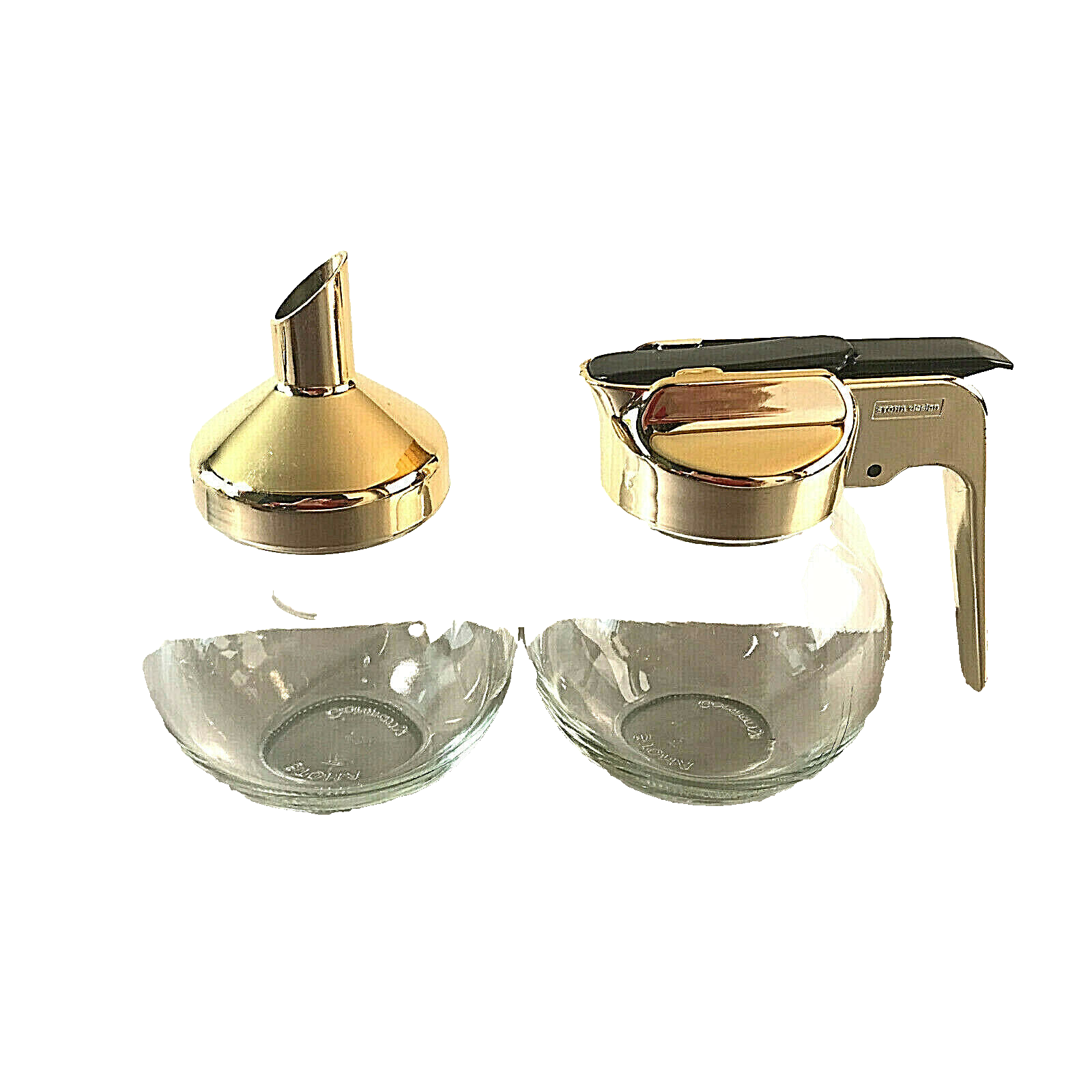 STOHA Glas Milchkännchen Zuckerspender od. Sahnespender Tropfen Dekor 60er