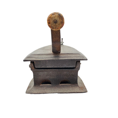 Altes Bügeleisen Reisebügeleisen Eisen für Kohle H 17 cm Dekoration Vintage