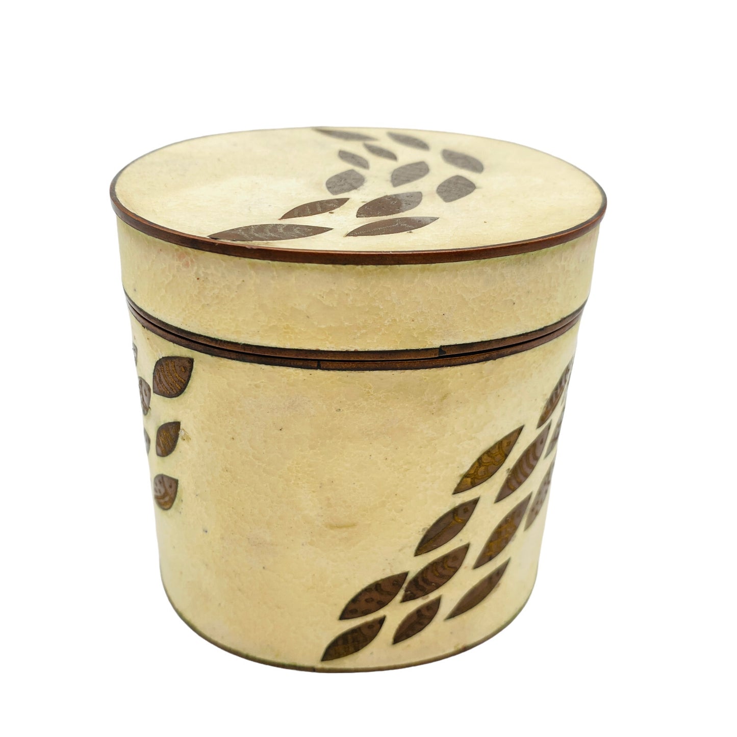 Käthe RUCKENBROD Emaille Deckeldose Dose 50er Stegemaille Cloisonne (sign.)