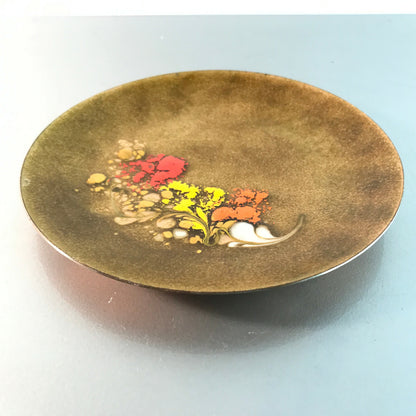 MID CENTURY Emaille Schale D 14,3 cm 50er 60er Vintage  grün