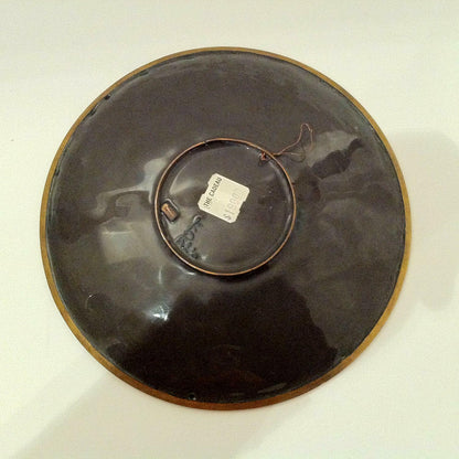 Käthe RUCKENBROD (sig.) Teller Emaille 50er 60er Stegemaille Cloisonne