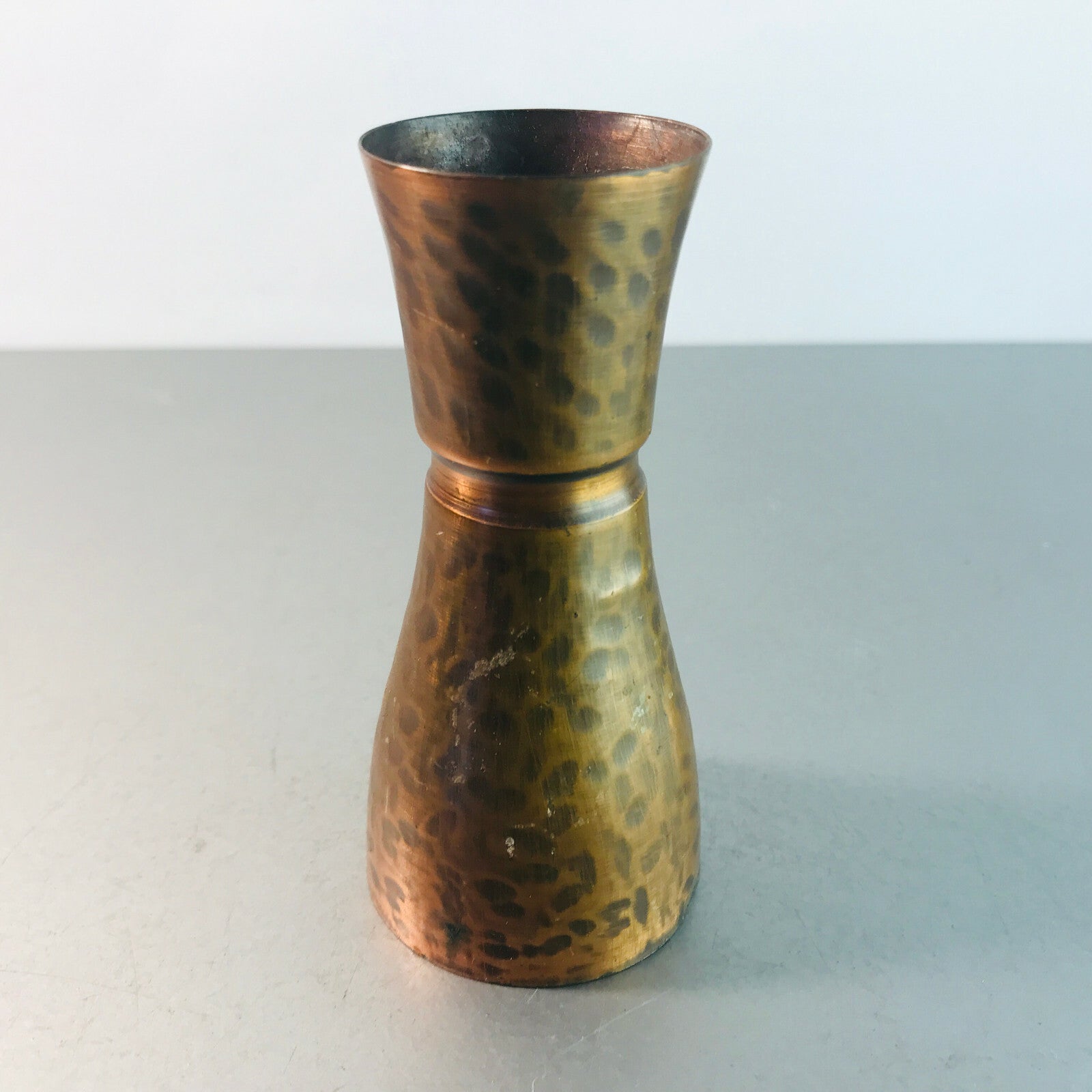 WALL Kupfer Vase 60er Hammerschlag Eisen Kupfervase 10,3 cm