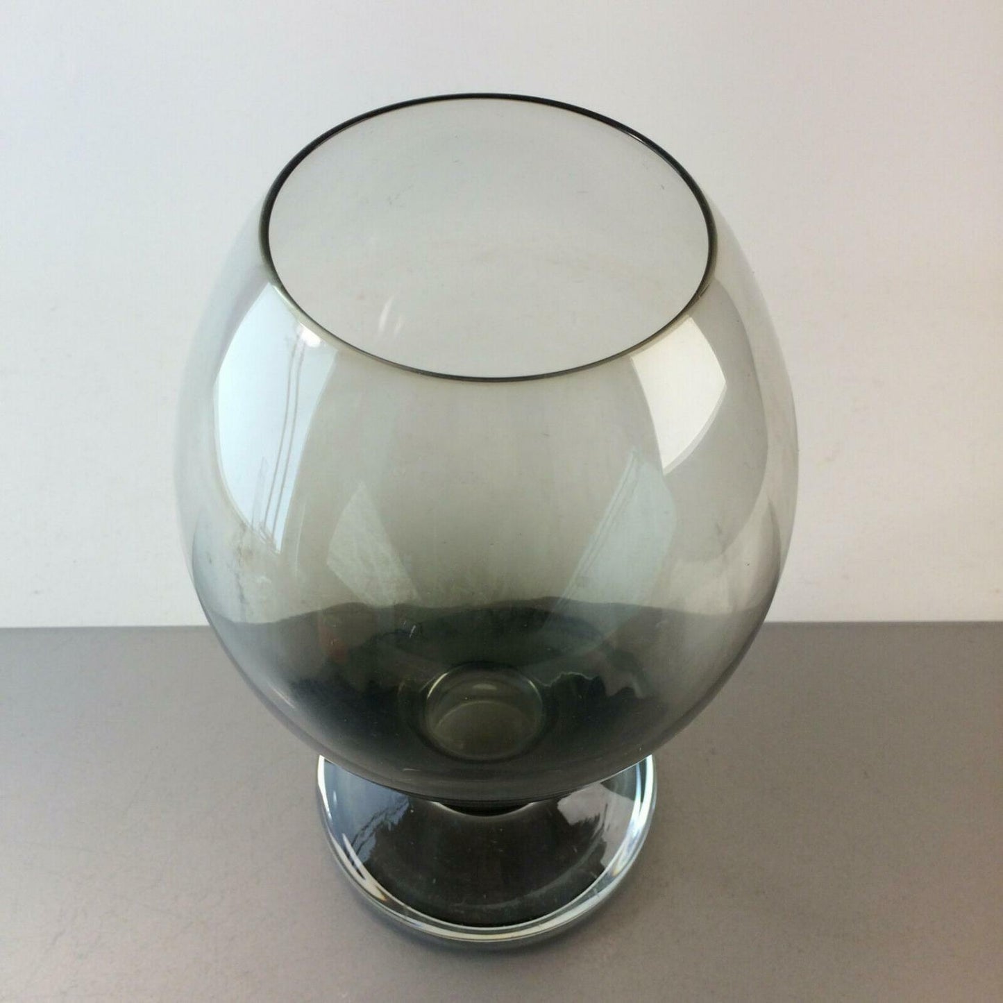 Rauchglas Vase 24 cm 50er 60er MID CENTURY Glas 