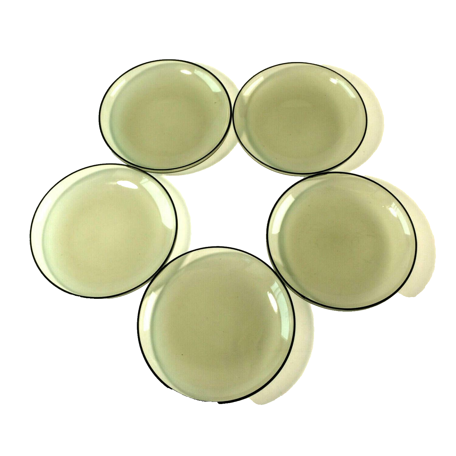RAUCHGLAS 50er 60er Schüssel Schälchen Schale Set MID CENTURY 16,4 cm 5x