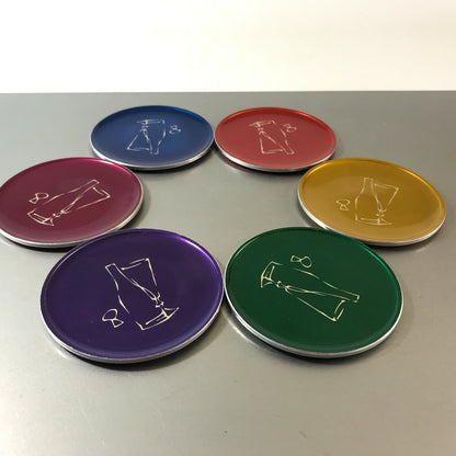 Untersetzer 50er 60er Vintage 9,4 cm Teller Bjorn Engo EMALOX Norway