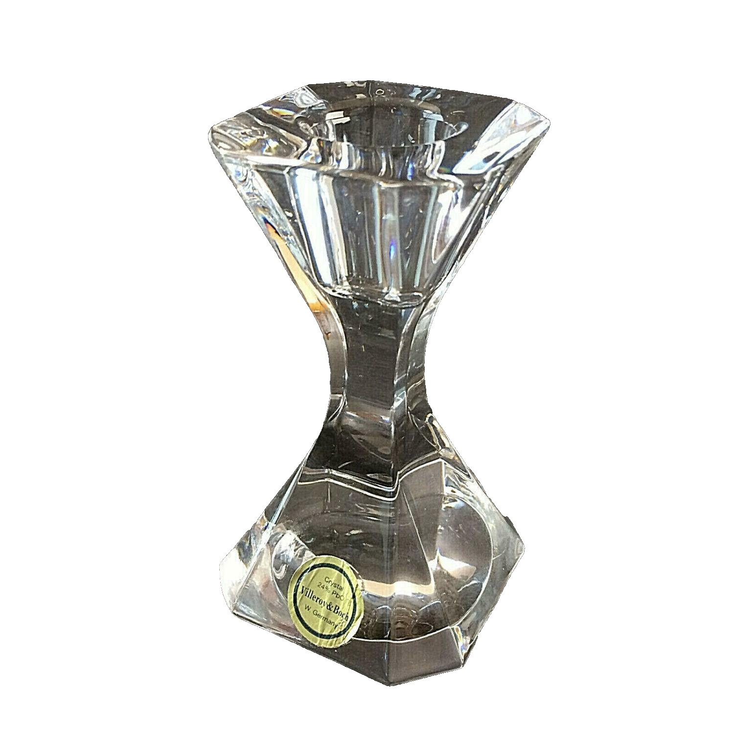Villeroy & Boch Kerzenständer 70er 80er KERZENHALTER GLAS 10 cm