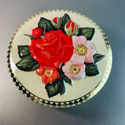 Blechdose Dose aus Metall Blech 13,5 cm Rosen 