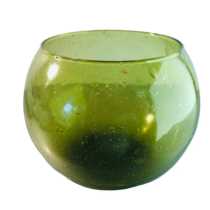 Vase 12,5 cm 50er 60er MID CENTURY Vase Glas Schaumglas Blasen