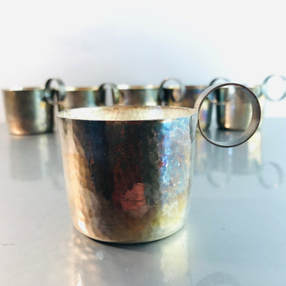 Art Déco Teetassen 30er 40er 50er VINTAGE Tassen Halter versilbert